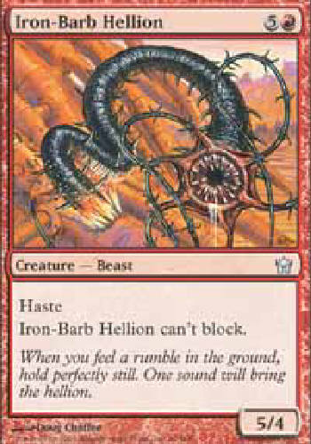 Magic the Gathering Fifth Dawn Iron-Barb Hellion X 4 NM