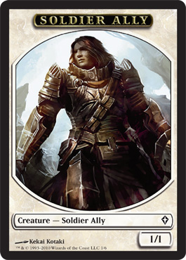 SOLDIER ALLY TOKEN X4 4 4X Worldwake MTG Magic the Gathering Cards DJMagic  | eBay